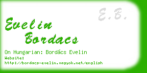 evelin bordacs business card