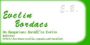 evelin bordacs business card